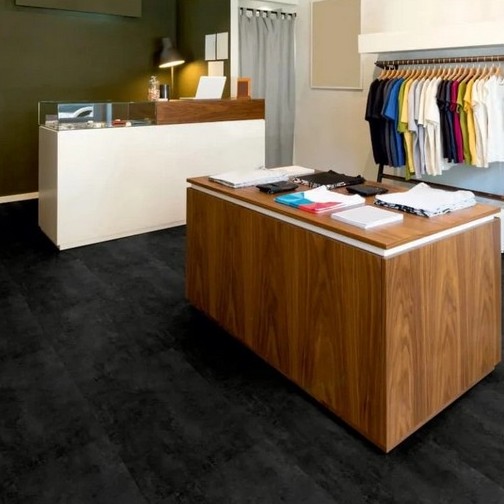 Lepená vinylová podlaha Projectline 55605 Metalstone černý